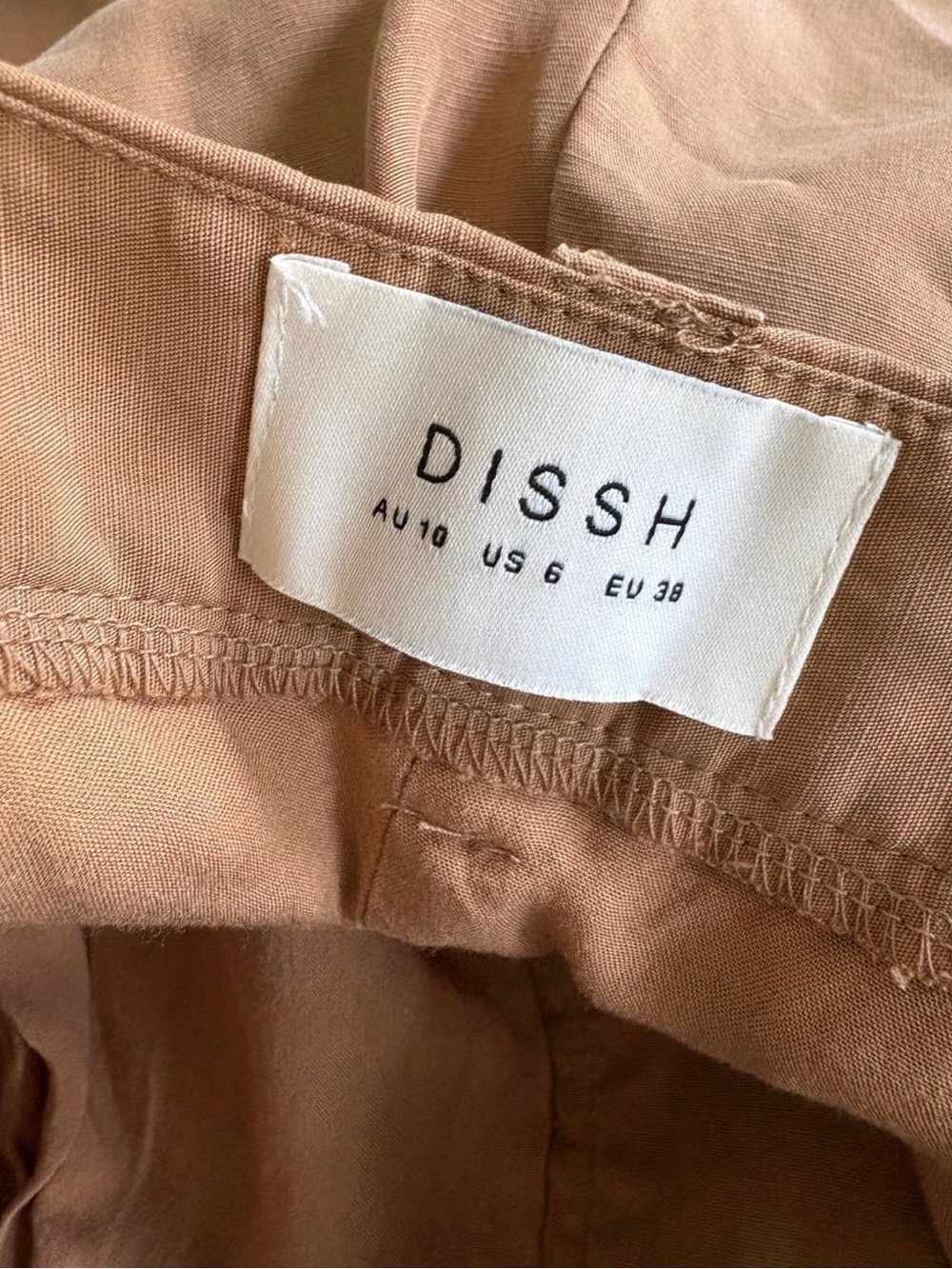 DISSH Karla linen blend trousers in camel - Picture 6 of 7